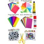 Artlantis Anaokulu Etkinlik Seti 9 Lu 1 Paket Okul Öncesi Gelişim Seti Eva Keçe Oynar Göz Krapon Ponpon Elişi Kağıdı - Renkli - Standart - 9 Parça