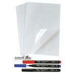 Artlantis Asetat Kağıdı 25 Adet Pvc ve Asetat Kalemi S Siyah Mavi Kırmızı 1 Paket Fotokopi Asetatı Şeffaf Transparan 100 Mikron