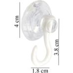 Artlantis Askılı Vantuz Öpücük 4 cm 12 Adet Büyük Kancalı Cam Vantuzu Öpücük Cam Askısı Pvc Vantuz Mutfak Banyo Pencere ve Kapı Camı Vantuzu - Şeffaf - Standart