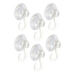 Artlantis Askılı Vantuz Öpücük 4 Cm 6 Adet Büyük Kancalı Cam Vantuzu Pvc Vantuz Mutfak Banyo Pencere ve Kapı Camı Vantuzu