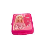 Artlantis Barbie Beslenme Kutusu Pembe 4 Bölmeli Kız Figürlü 1 Adet Yemek Saklama Kabı Pembe Beslenme Çantası