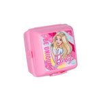 Artlantis Beslenme Kutusu 4 Bölmeli Barbie Pembe Renk No:2 Kız Figürlü 1 Adet Yemek Saklama Kabı Beslenme Çant