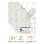 Artlantis Beyaz Simli Karton A3 30x40 cm 10 lu 1 Paket Simli Fon Kartonu Parıltılı Kağıt Anasınıfı Kreş Etkinlik Proje