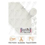 Artlantis Beyaz Simli Karton A5 15x20 cm 10 lu 1 Paket Simli Fon Kartonu Parıltılı Kağıt Anasınıfı Kreş Etkinlik Proje