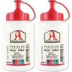 Artlantis Beyaz Tutkal 500 gr 2 Adet Beyaz Mobilya Tutkalı 400 ml Ahşap Tutkalı Su Bazlı Çok Amaçlı Beyaz Tutkal - Standart