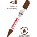 Artlantis Beyaz Yazı Tahta Kalemi Doldurulabilir 1 Adet Penmark Yazı Tahta Kalemi Doldurulabilir Kolay Silinebilir Tahta Kalemi Okul Sınıf - Kahverengi