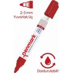 Artlantis Beyaz Yazı Tahta Kalemi Doldurulabilir 1 Adet Penmark Yazı Tahta Kalemi Doldurulabilir Kolay Silinebilir Tahta Kalemi Okul Sınıf - Kırmızı