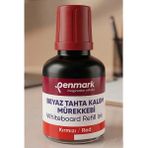 Artlantis Beyaz Yazı Tahta Kalemi Mürekkebi 30 ml 1 Adet Penmark Tahta Kalemi Mürekkepi Kolay Silinebilir Doldurulabilir Canlı Renk - Kırmızı