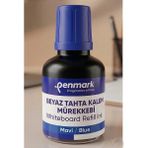 Artlantis Beyaz Yazı Tahta Kalemi Mürekkebi 30 ml 1 Adet Penmark Tahta Kalemi Mürekkepi Kolay Silinebilir Doldurulabilir Canlı Renk - Mavi