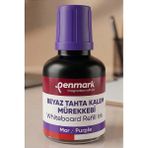 Artlantis Beyaz Yazı Tahta Kalemi Mürekkebi 30 ml 1 Adet Penmark Tahta Kalemi Mürekkepi Kolay Silinebilir Doldurulabilir Canlı Renk - Mor