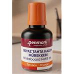 Artlantis Beyaz Yazı Tahta Kalemi Mürekkebi 30 ml 1 Adet Penmark Tahta Kalemi Mürekkepi Kolay Silinebilir Doldurulabilir Canlı Renk - Turuncu