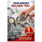 Artlantis Bulaşık Teli Ovma Teli 1 Adet Pratik Ekonomik Toptel Sürtme Teli Lavabo Mutfak Banyo Temizlik Teli Sert Yüzey İçin