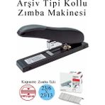 Artlantis Büyük Boy Zımba Makinesi 1 Adet Arşiv Tipi Zımba Makinası 100 Sayfa Kapasite Zımba Teli Kollu Zımba Makinası - Gri - Siyah - Standart