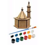 Artlantis Cami Boyama Seti Ahşap 1 Paket Mdf Cami Maketi Akrilik Boya ve Resim Fırçası