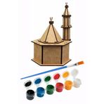 Artlantis Cami Boyama Seti Ahşap 1 Paket Mdf Cami Maketi Akrilik Boya ve Resim Fırçası