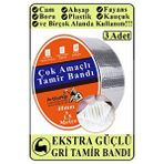 Artlantis Çok Amaçlı Tamir Bandı 3 Adet Su Geçirmez Sızdırmaz Isıya Dayanıklı Sakız İzole Gri Tamir Bant 48mm 1.5 Metre