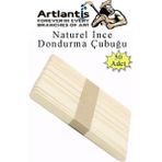 Artlantis Dar Dil Çubuğu 50 Adet Ahşap Dondurma Çubuğu Naturel Maket Hobi Okul Proje Tasarım - Standart