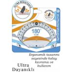 Artlantis Dayanıklı Açı Ölçer 12 cm 1 Adet Plastik Iletki Şeffaf Geometri Matematik Çizim Ölçme Seti Okul Ders - Standart