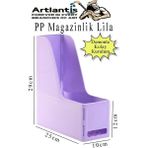 Artlantis Demonte Plastik Magazinlik 1 Adet Plastik Kutu Klasörü Magazinlik A4 Dosya ve Masa Düzenleyici Sınıf Ev Ofis - Lila - Standart