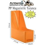 Artlantis Demonte Plastik Magazinlik 1 Adet Plastik Kutu Klasörü Magazinlik A4 Dosya ve Masa Düzenleyici Sınıf Ev Ofis - Turuncu - Standart