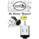 Artlantis Deney Motoru 3 Volt 1 Adet 3V - 6 V Dc Yüksek Devir Dinamo Motoru Okul Hobi Mini Motor 2 Adet Pille Çalışır - Renkli - Dc Motor