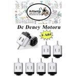 Artlantis Deney Motoru 3 Volt 6 Adet 3V - 6 V Dc Yüksek Devir Dinamo Motoru Okul Hobi Mini Motor 2 Adet Pille Çalışır - Renkli - Dc Motor