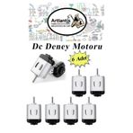 Artlantis Deney Motoru 3 Volt 6 Adet 3v - 6 V Dc Yüksek Devir Dinamo Motoru Okul Hobi Mini Motor 2 Adet Pille