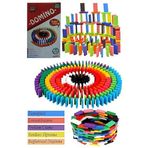 Artlantis Domino Oyunu Eğitici 200 Parça 1 Paket 200 lü Ahşap Renkli Domino Taşı Akıl Zeka Mantık ve Strateji Oyunu Okul Öncesi