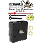 Artlantis Duvar Saat Mekanizması 20 Adet 10 mm Şaft Sessiz Saat Motoru Akrep Yelkovan Okul Deney Saat Yapım