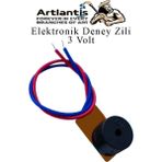 Artlantis Elektronik Deney Zili 1 Adet Deney Proje Tasarım Zili 3 Volt Alarm Sinyal Zili Haparlör Mini Zil - Çok Renkli - Standart