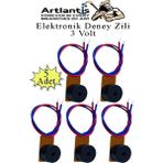 Artlantis Elektronik Deney Zili 5 Adet Deney Proje Tasarım Zili 3 Volt Alarm Sinyal Zili Haparlör Mini Zil - Çok Renkli - Standart