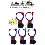 Artlantis Elektronik Deney Zili 5 Adet Deney Proje Tasarım Zili 3 Volt Alarm Sinyal Zili Haparlör Mini Zil