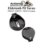 Artlantis Elektronik Pil Yatağı 3 Volt 1 Adet Cr2032 Cr2025 Cr2016 Para Düğme Pil Yatağı Rcb Pil Tutucu Bios Devre