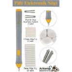 Artlantis Elektronik Silgi Pilli 1 Paket Taşınabilir Otomatik Kalem Silgi Karakalem Eskiz Çizim Grafit Elektrikli - Beyaz - Standart