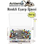 Artlantis Eşarp Iğnesi Renkli 500 Lü 1 Paket Türban Iğnesi Başörtüsü Toplu Iğne Şal Düğün Nikah Nişan Kına Sünnet Takı Iğnesi - Standart - 29mm