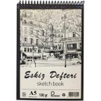 Artlantis Eskiz Defteri A5 Spralli 50 Yaprak 1 Adet 100 gr 148X210 mm Sketch Book Üstten Açılmalı Ezkiz Defteri - Renkli - Standart
