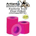 Artlantis Fiyat Etiketi Pembe 800'LÜ 10 Paket 12X21MM Fosforlu Pembe Fiyat Etiketi MX-5500 M5500 HG979 Motex Etiket Makinesi Yedeği - Standart