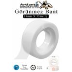 Artlantis Görünmez Bant 19x33 Metre 1 Adet Şeffaf Görünmez Bant Aydınger Yazılabilir Mat Bant Büro Bandı Selef