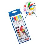 Artlantis Guaj Boya 10 Renk 9 Ml Tüp 1 Paket 10 Lu Guaj Boya Seti ve Yuvarlak Resim Paleti Fırçalı 1 Paket 10 Hazneli Boya Paleti Sanatsal Boyalar İçin Palet Guaj Boya