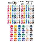 Artlantis Guaj Boya 3 Ml 12 Renk 10 Paket Mini Küçük Guaj Boya Etkinlik Boyama Boyası Su Bazlı Resim Okul Öncesi Kreş Ana Sınıfı Çok Renkli
