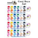 Artlantis Guaj Boya 3 Ml 12 Renk Resim Fırçası Ve Paleti 4 Paket Mini Küçük Guaj Boya Etkinlik Boyama Boyası Su Bazlı Resim Okul Çok Renkli