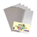 Artlantis Gümüş Gri 50X70 Metalik Aynalı Fon Kartonu 5 Adet 1 Paket Artlantis Aynalı Metalik Fon Kartonu