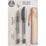 Artlantis Gümüş Gri Simli Jel Kalem 1.0mm 2 Adet Akıcı Yazım Pensan Simli Jel Kalem Tükenmez Simli Kalem Simli Pilot Kalem Canlı - Gümüş - Gri - Standart