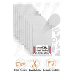 Artlantis Gümüş Gri Simli Karton A5 15x20 cm 10 lu 1 Paket Simli Fon Kartonu Parıltılı Kağıt Anasınıfı Kreş Etkinlik Proje