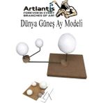 Artlantis Güneş Dünya Ay Modeli 1 Paket Gezegen Maketi Deney Seti Güneş Sistemi Modeli Okul Ders Deney Seti Kendin Yap - Beyaz - Standart