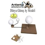 Artlantis Güneş Dünya Ay Modeli 2 Paket Gezegen Maketi Deney Seti Güneş Sistemi Modeli Okul Ders Deney Seti Kendin Yap
