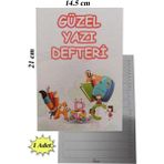 Artlantis Güzel Yazı Defteri Küçük Boy 14,5X21 cm 24 Yaprak 1 Adet Klavuzlu Standart Çizgili Yazı Defteri Dik Temel Harflerle 1. Sınıf - Renkli - 14,5x21cm