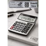 Artlantis Hesap Makinesi Siyah 12X16 cm 1 Adet Csl CS-8113-120 12 Haneli Orta Boy Okul Ofis Büro Masaüstü Hesap Makinası