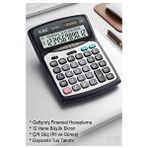 Artlantis Hesap Makinesi Siyah 13.5X18.5 cm 1 Adet Csl CS-505 12 Haneli Orta Boy Hafızalı Ofis Büro Masaüstü Hesap Makinası