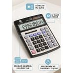 Artlantis Hesap Makinesi Siyah Gri 15X19.5 cm 1 Adet Cockpıt CK-534 12 Haneli Büyük Boy Hafızalı Ofis Büro Masaüstü Hesap Makinası